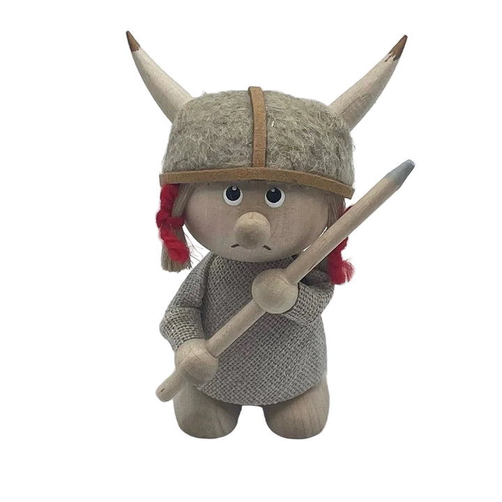 Wooden Viking lady with Spear