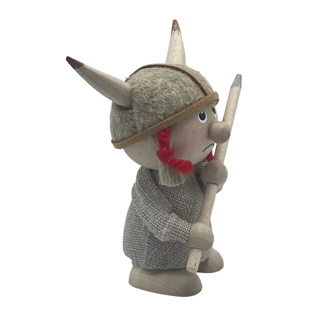 Wooden Viking lady with Spear