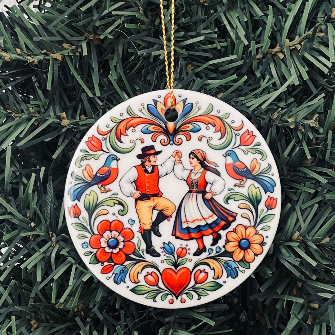 Ceramic Ornament, Dancing Couple