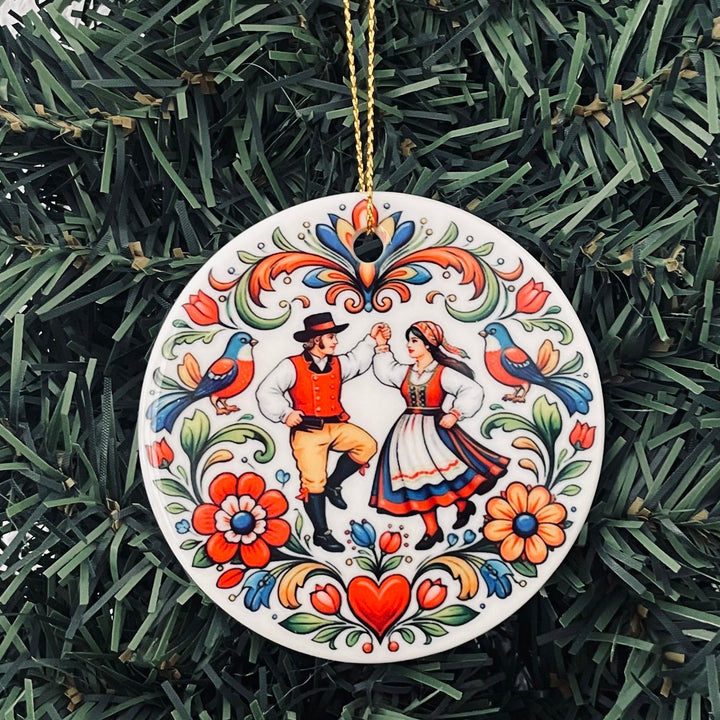 Ceramic Ornament, Dancing Couple