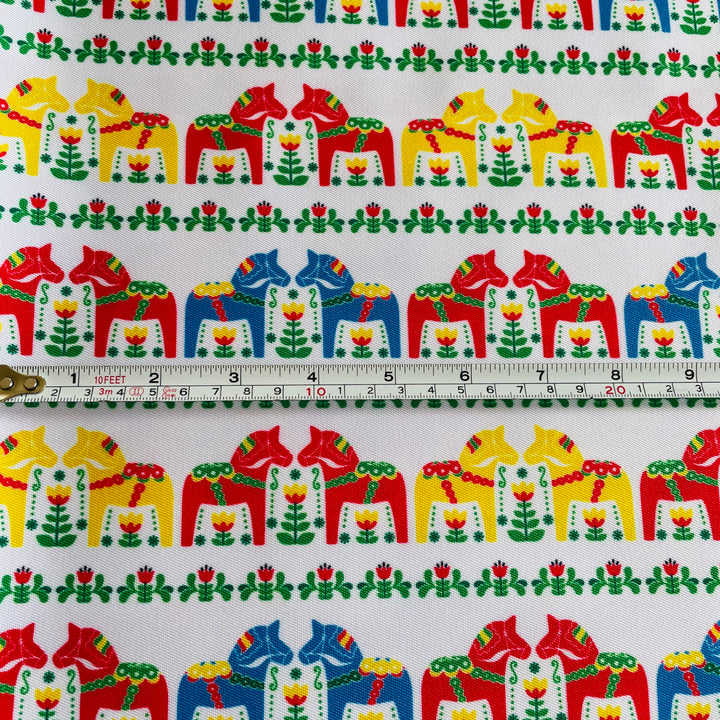 Fabric Multi color Dala horses