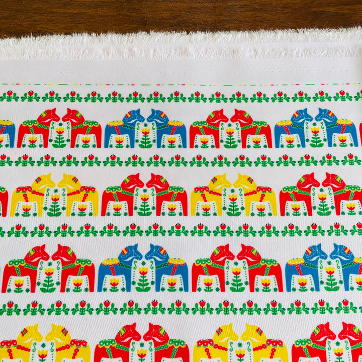 Fabric Multi color Dala horses