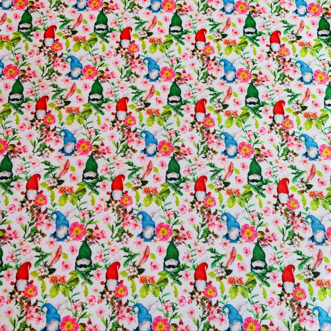 Fabric Gnomes with Spring flowers