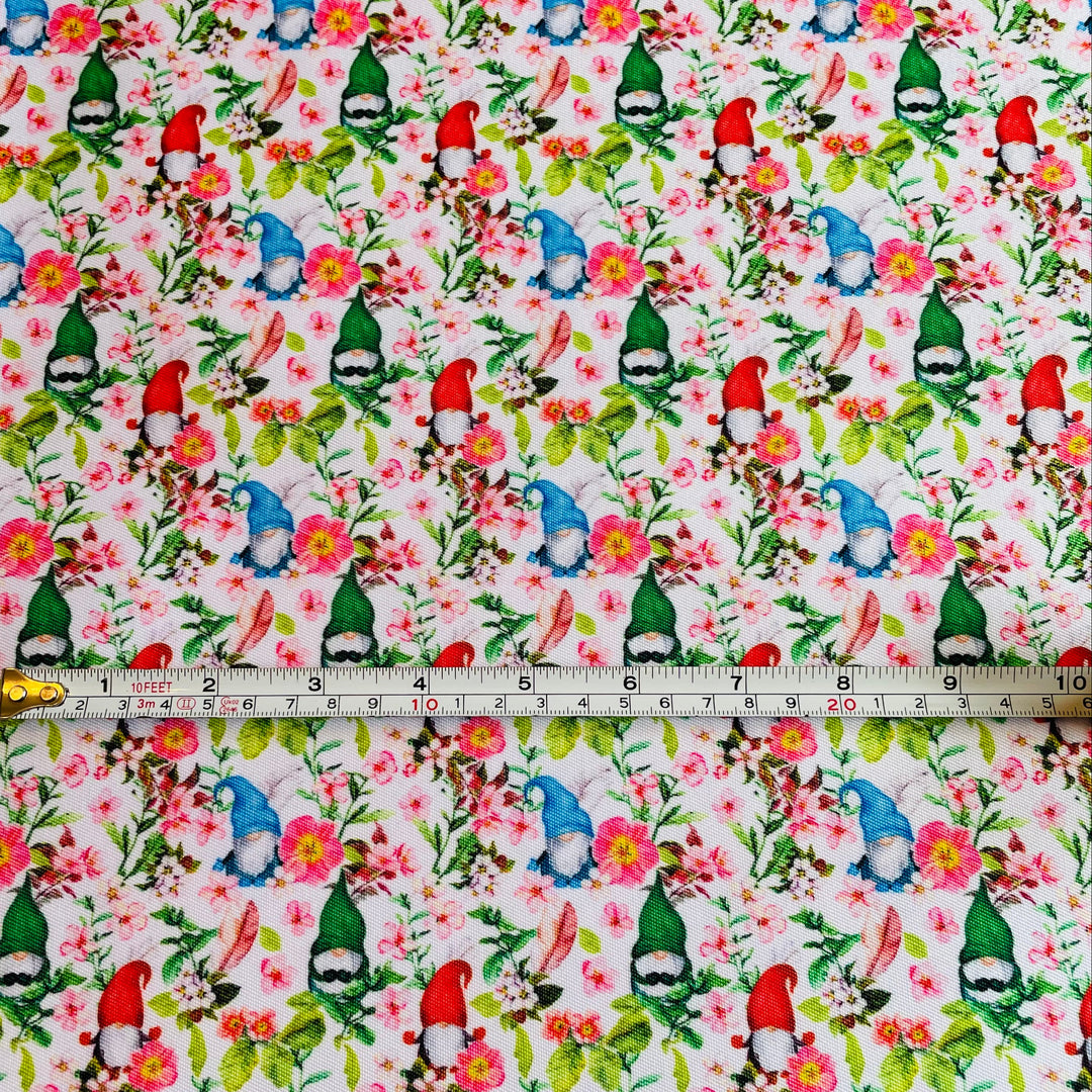 Fabric Gnomes with Spring flowers