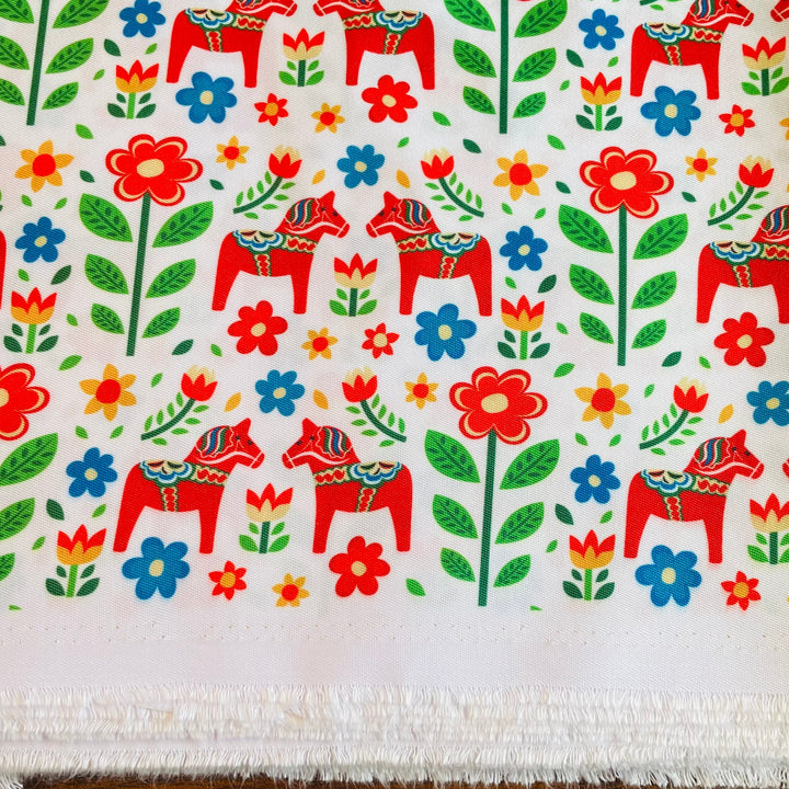 Fabric Dala Horse & Flowers