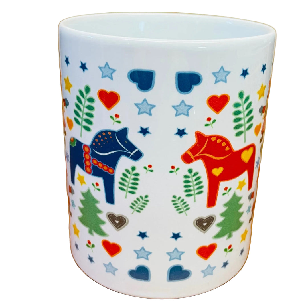 Eva Melhuish Tomtar & Dala horses coffee mug
