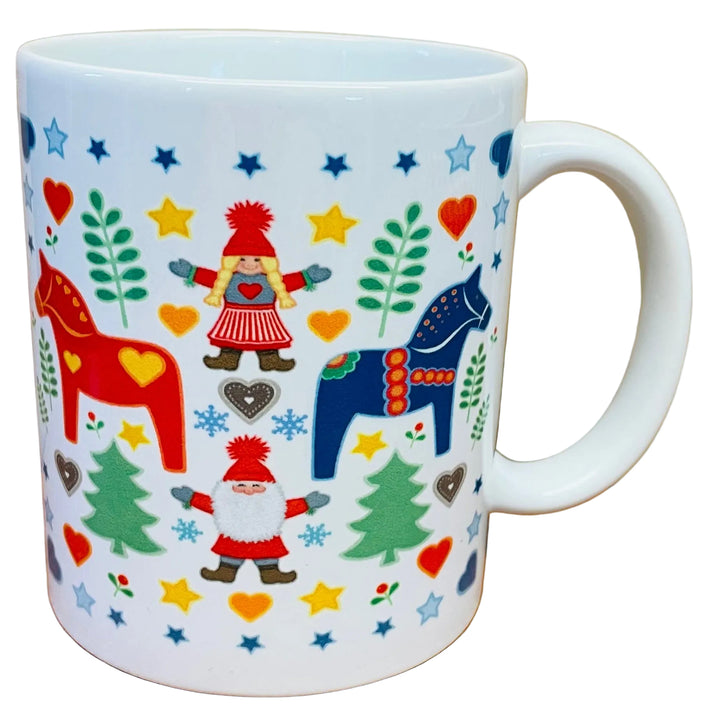 Eva Melhuish Tomtar & Dala horses coffee mug