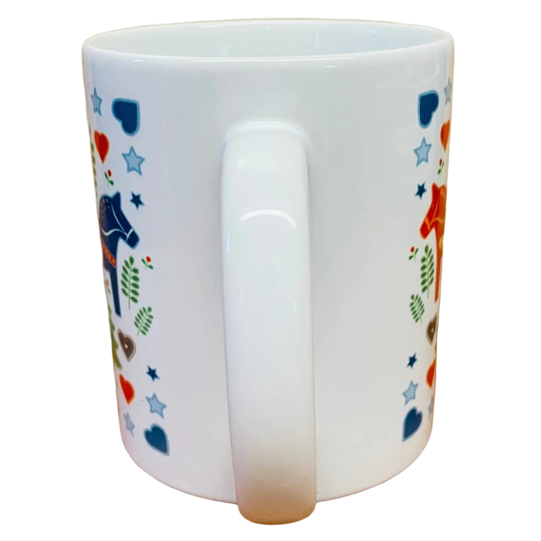 Eva Melhuish Tomtar & Dala horses coffee mug