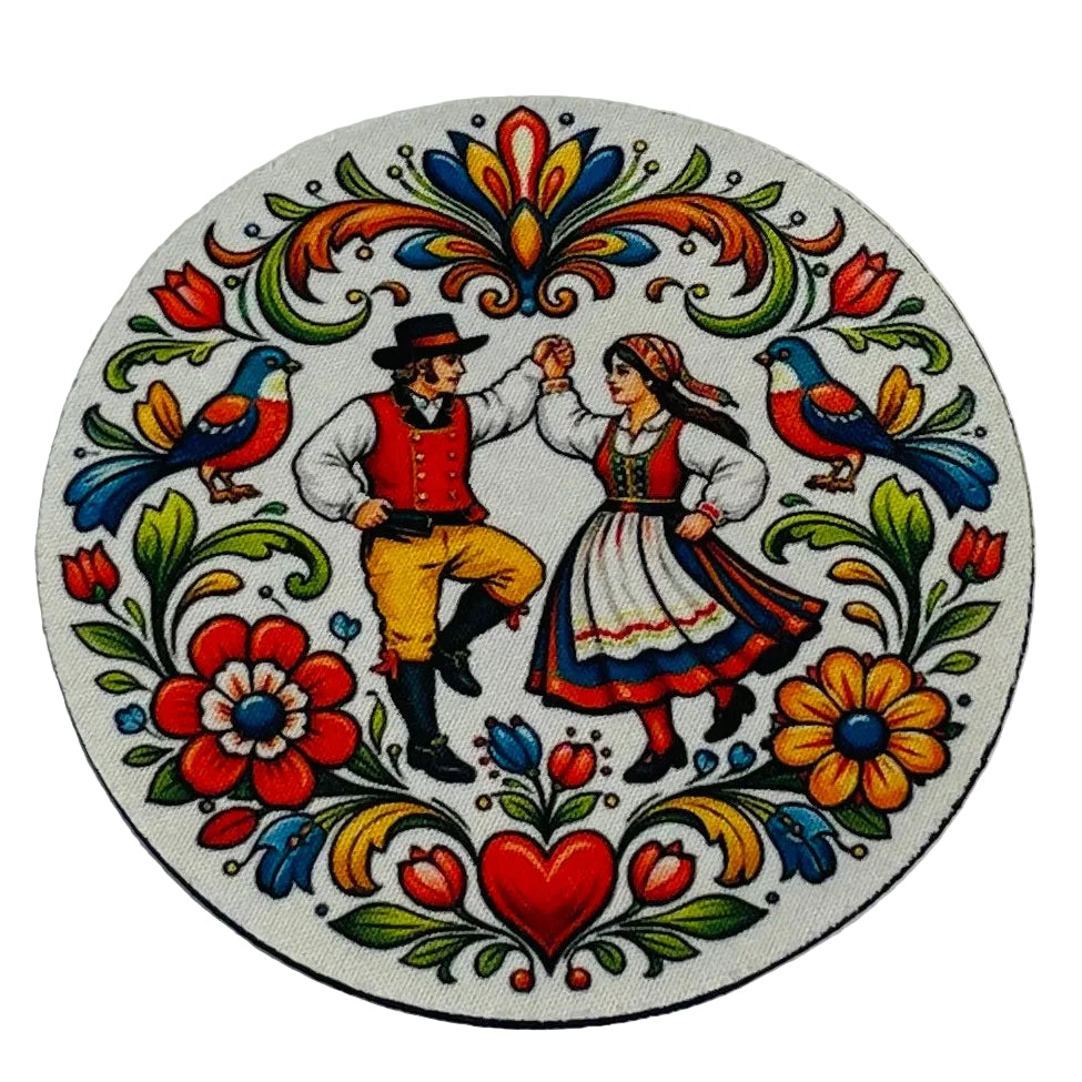 Folk Art Dancers Coasters Box of 6
