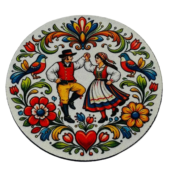 Folk Art Dancers Coasters Box of 6