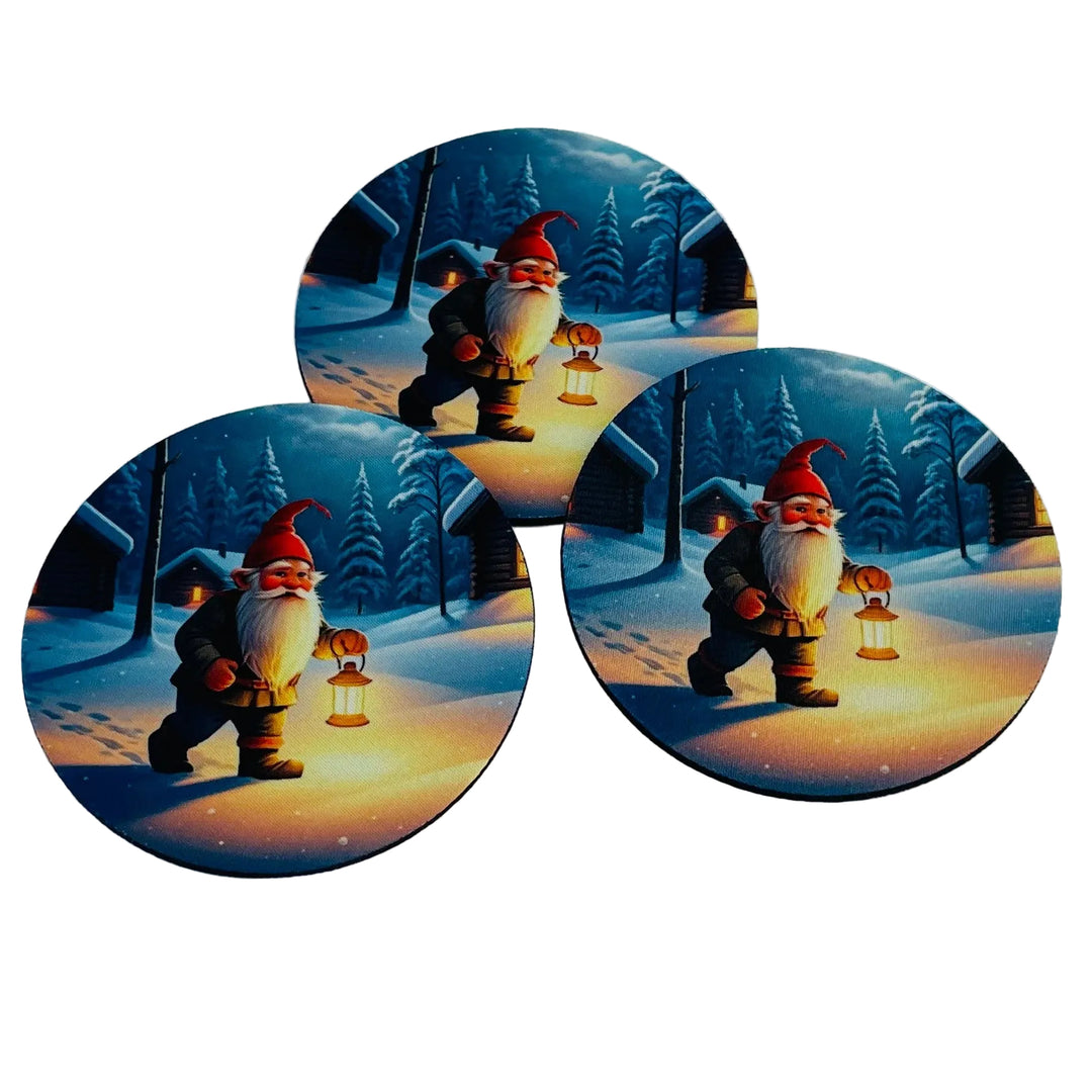Gnome with Lantern Coasters Box of 6