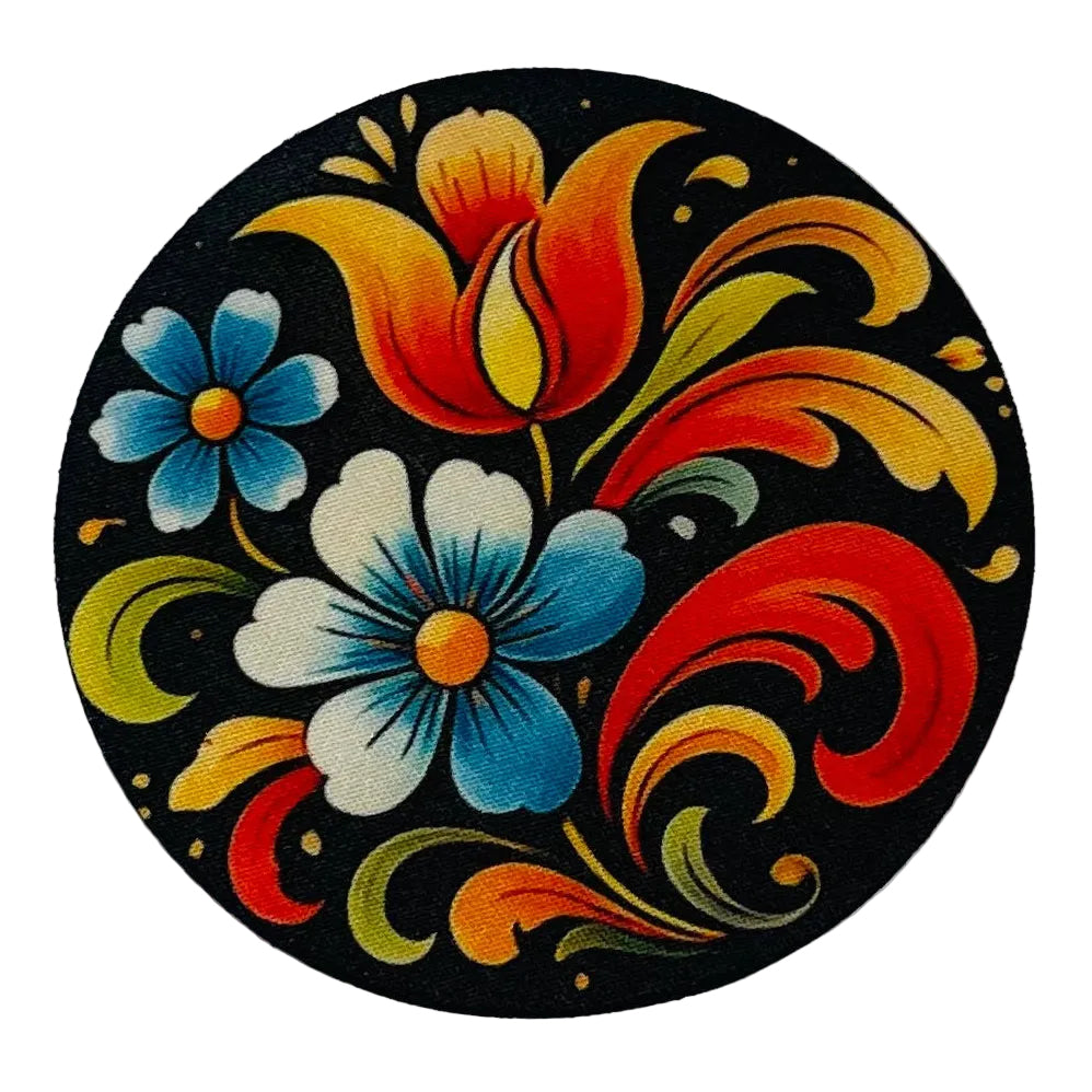 Folk Art Flowers Coasters Box of 6