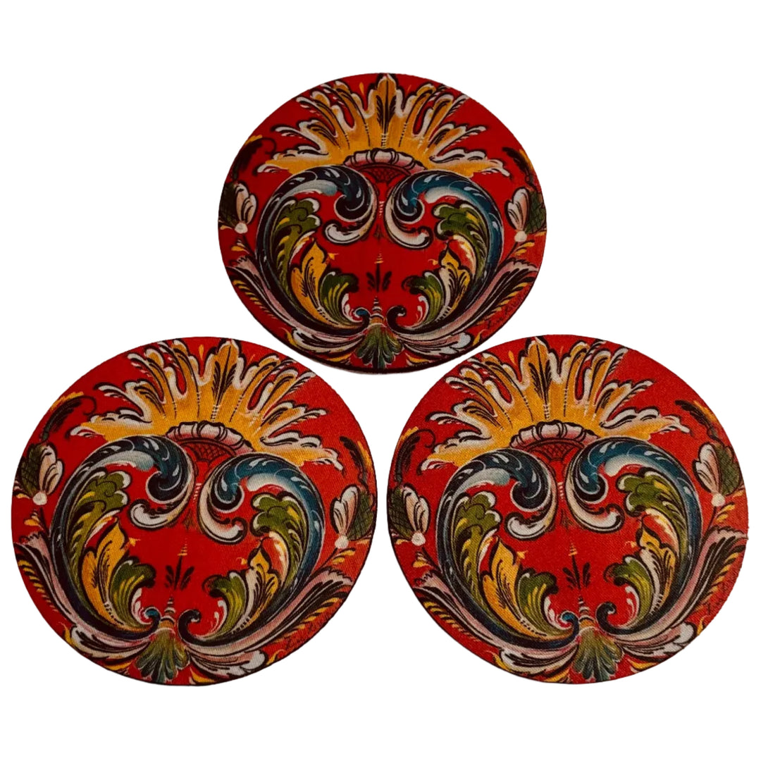 Lise Lorentzen Rosemaling Coasters Box of 6