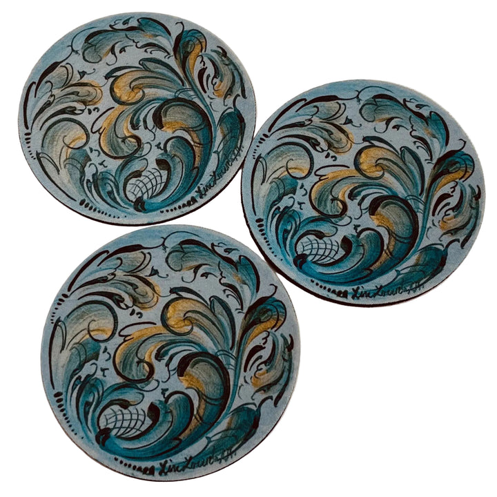 Lise Lorentzen Rosemaling Coasters Box of 6
