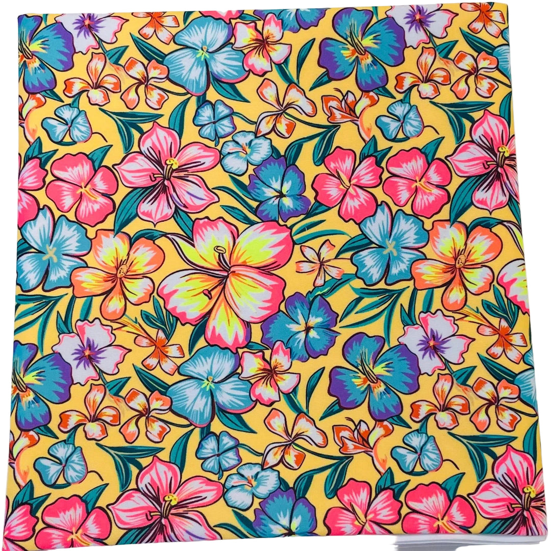 $5.00 SALE Fabric 36" Hawaiian Flowers