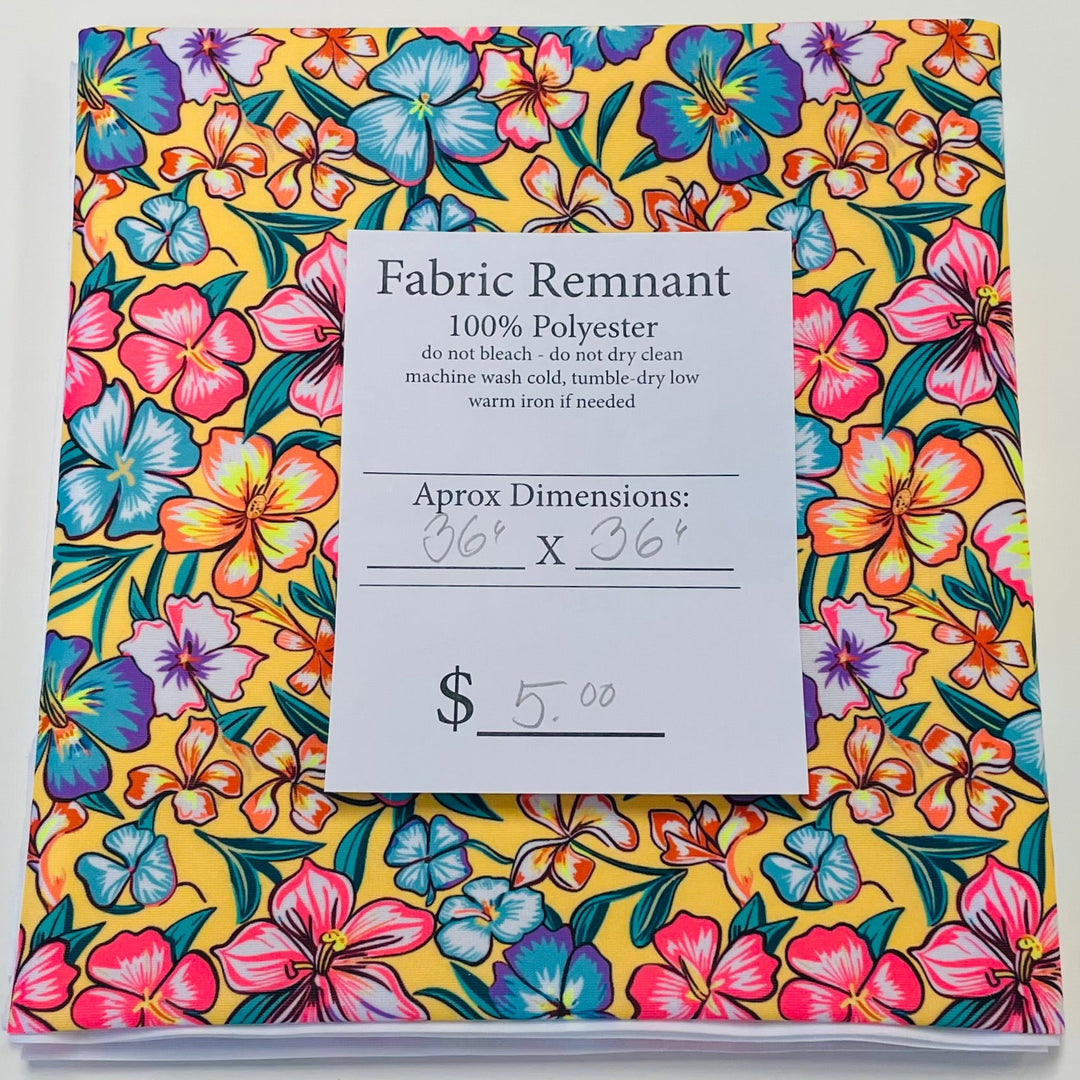 $5.00 SALE Fabric 36" Hawaiian Flowers