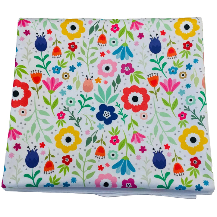 $5.00 SALE Fabric 36" Spring Flowers