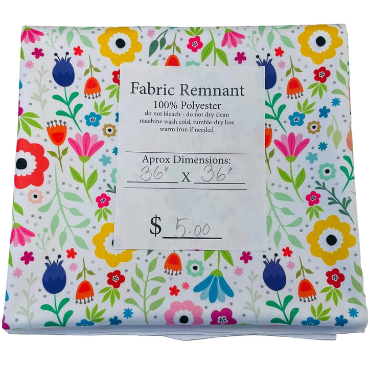 $5.00 SALE Fabric 36" Spring Flowers