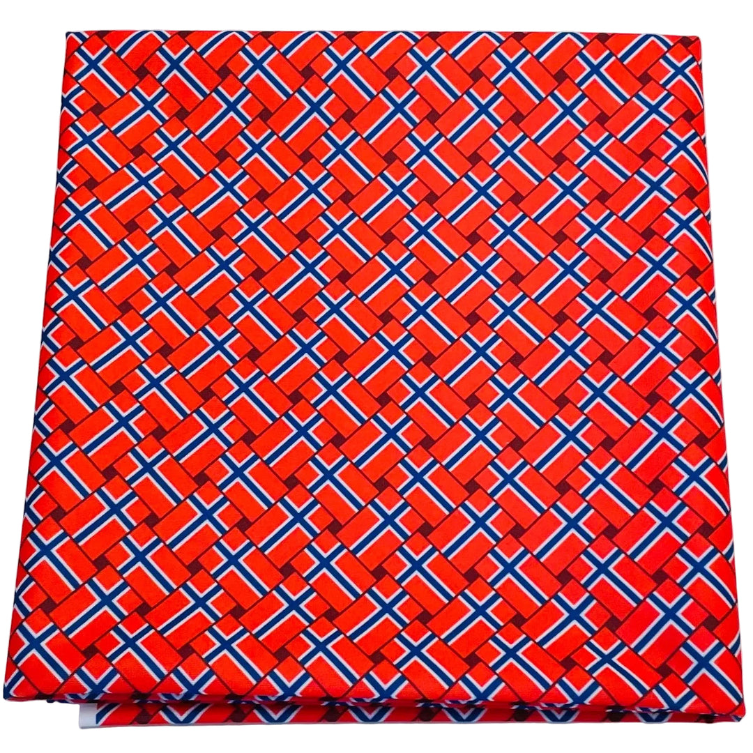 $5.00 SALE Fabric 36" Norway Flags