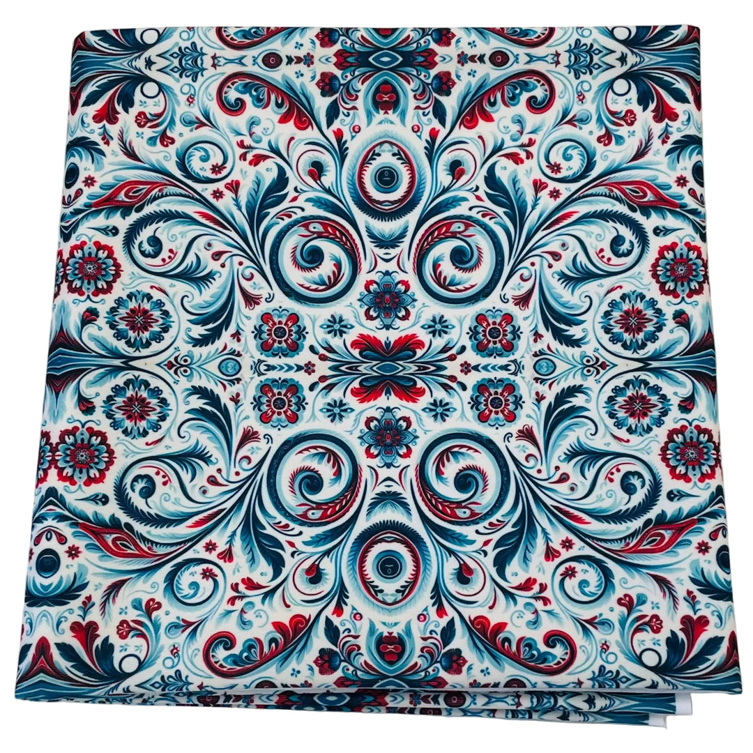 $5.00 SALE Fabric 36" Rosemaling