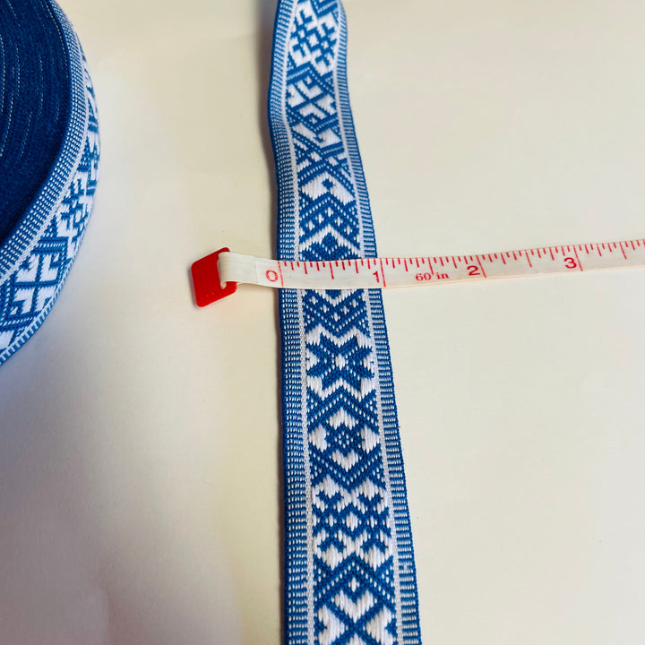 Fabric Ribbon Trim by the yard - Nordic star