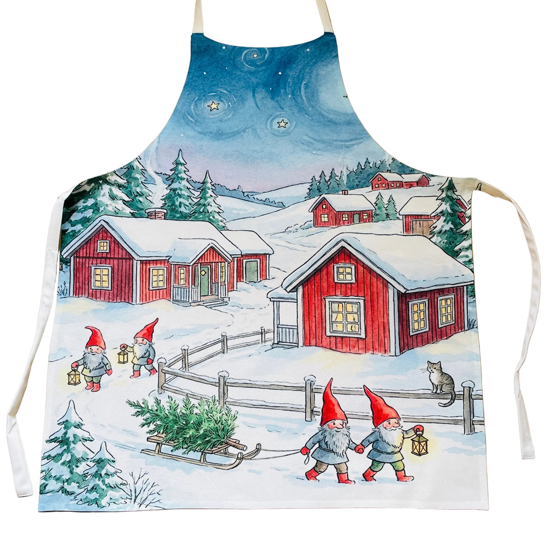 Apron - Gnomes bringing the tree
