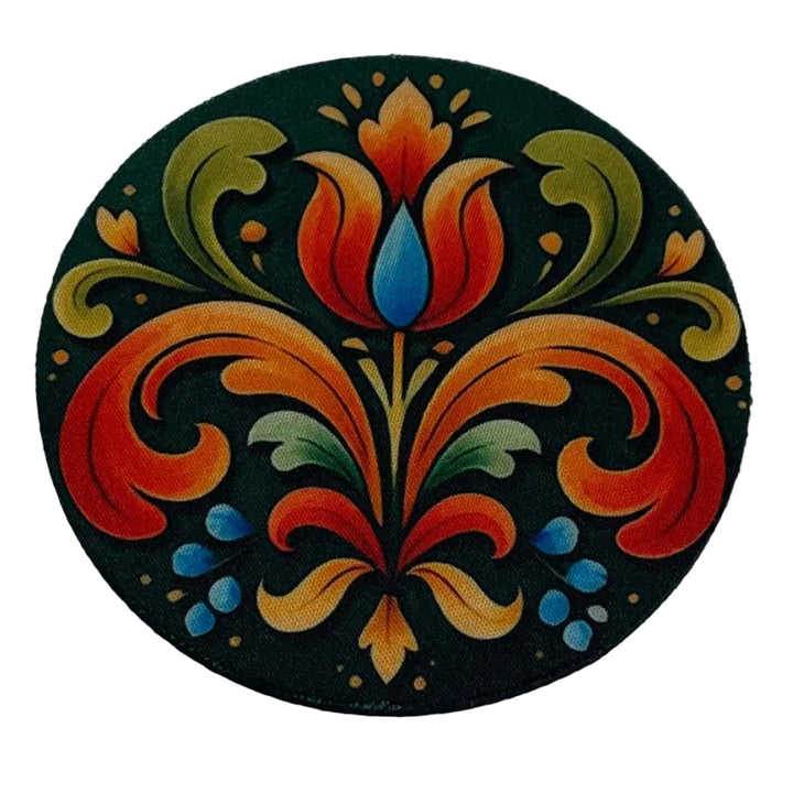 Folk Art Flowers Coasters Box of 6
