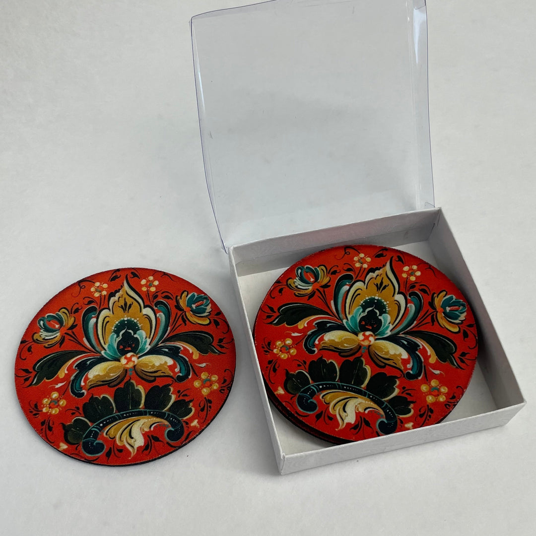 Lise Lorentzen Rosemaling Coasters Box of 6