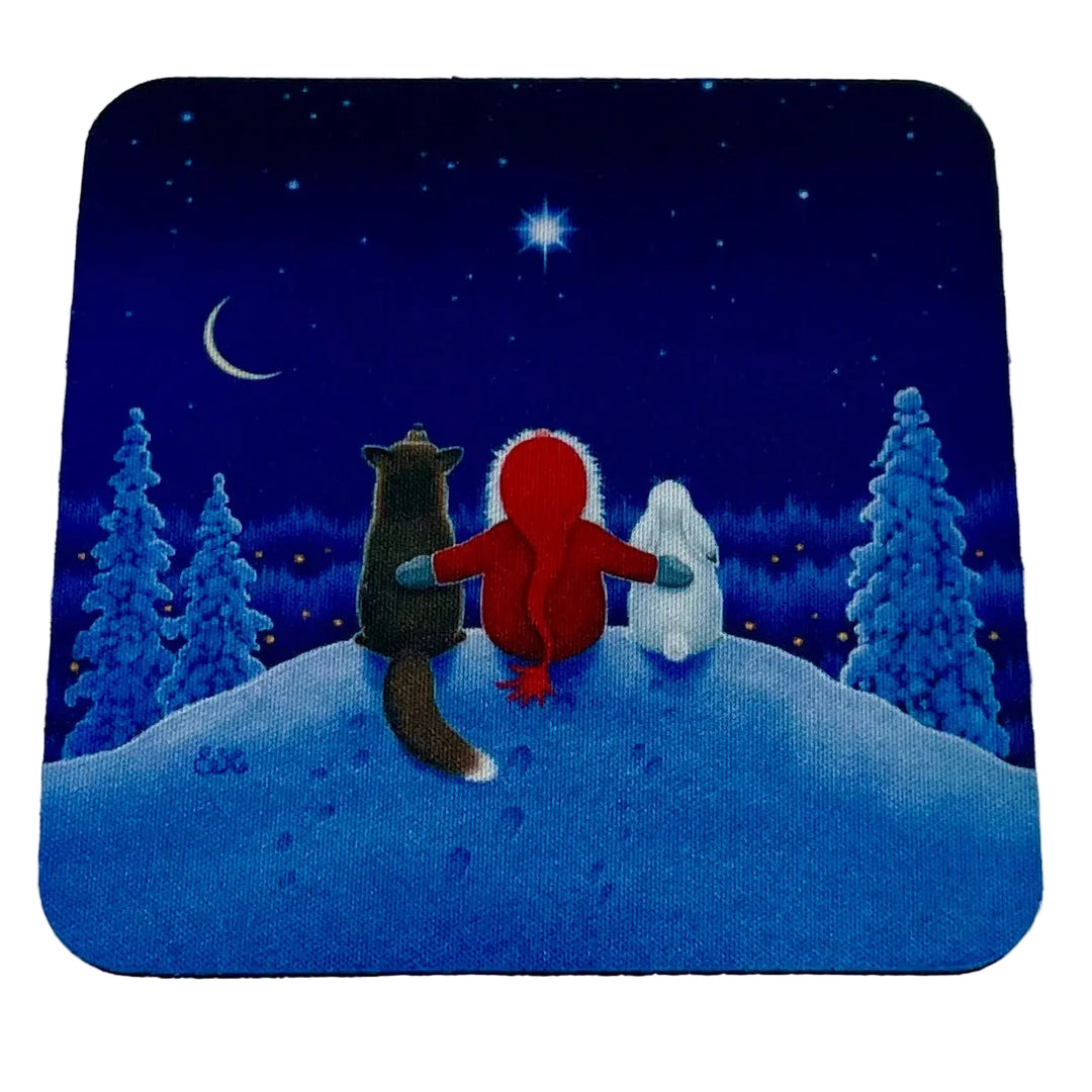 Eva Melhuish Tomte with Fox and Rabbit Coasters Box of 6