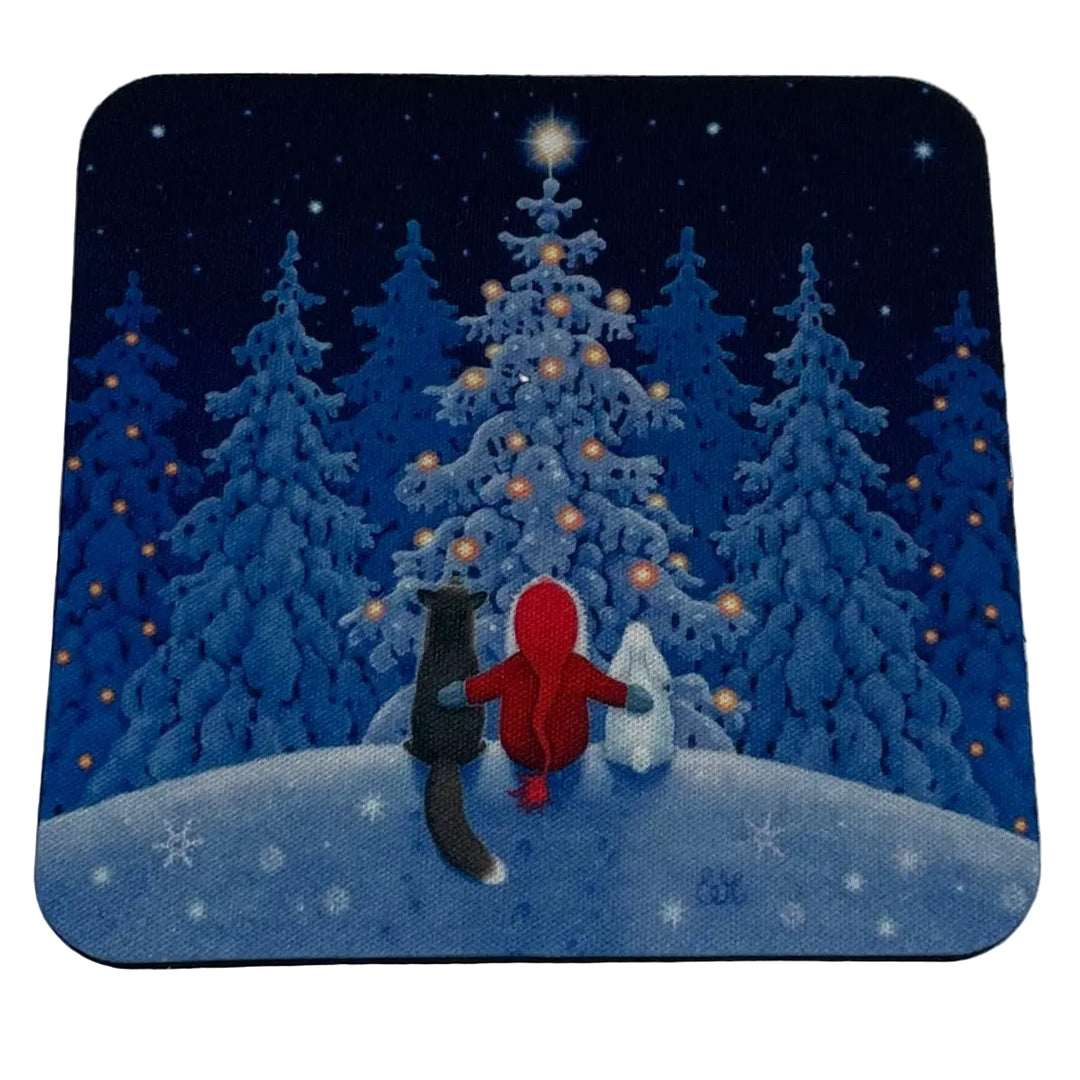 Eva Melhuish Tomte with Fox and Rabbit Coasters Box of 6