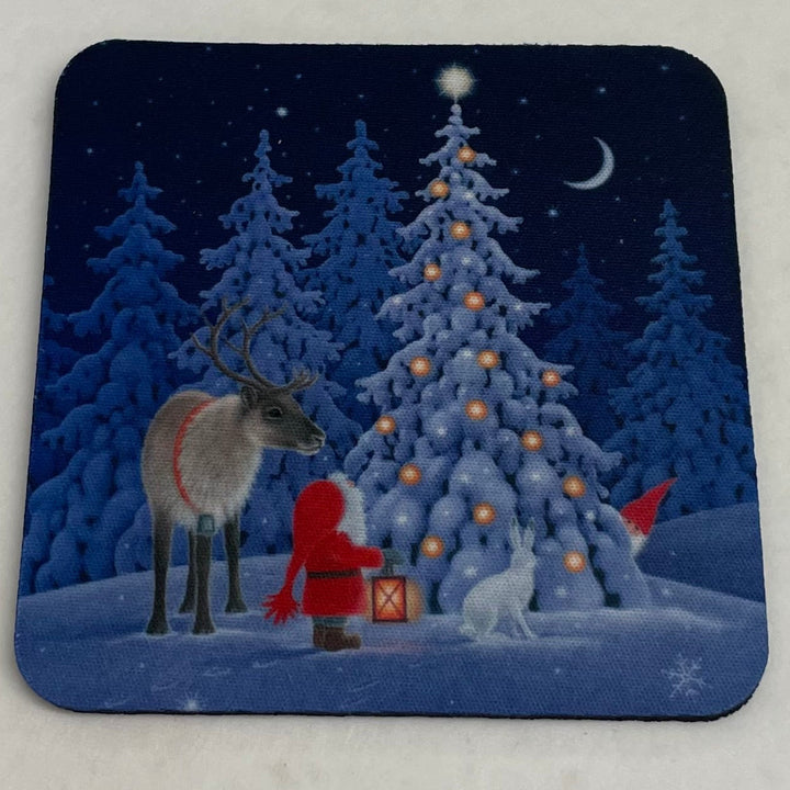 Eva Melhuish Tomte with Fox and Rabbit Coasters Box of 6