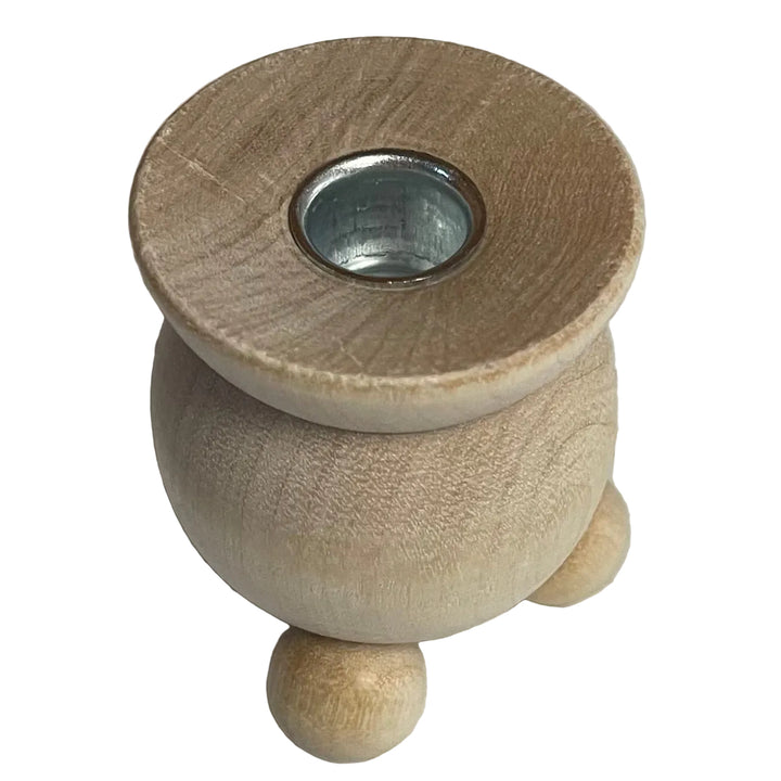 Natural Wood Candle Holder