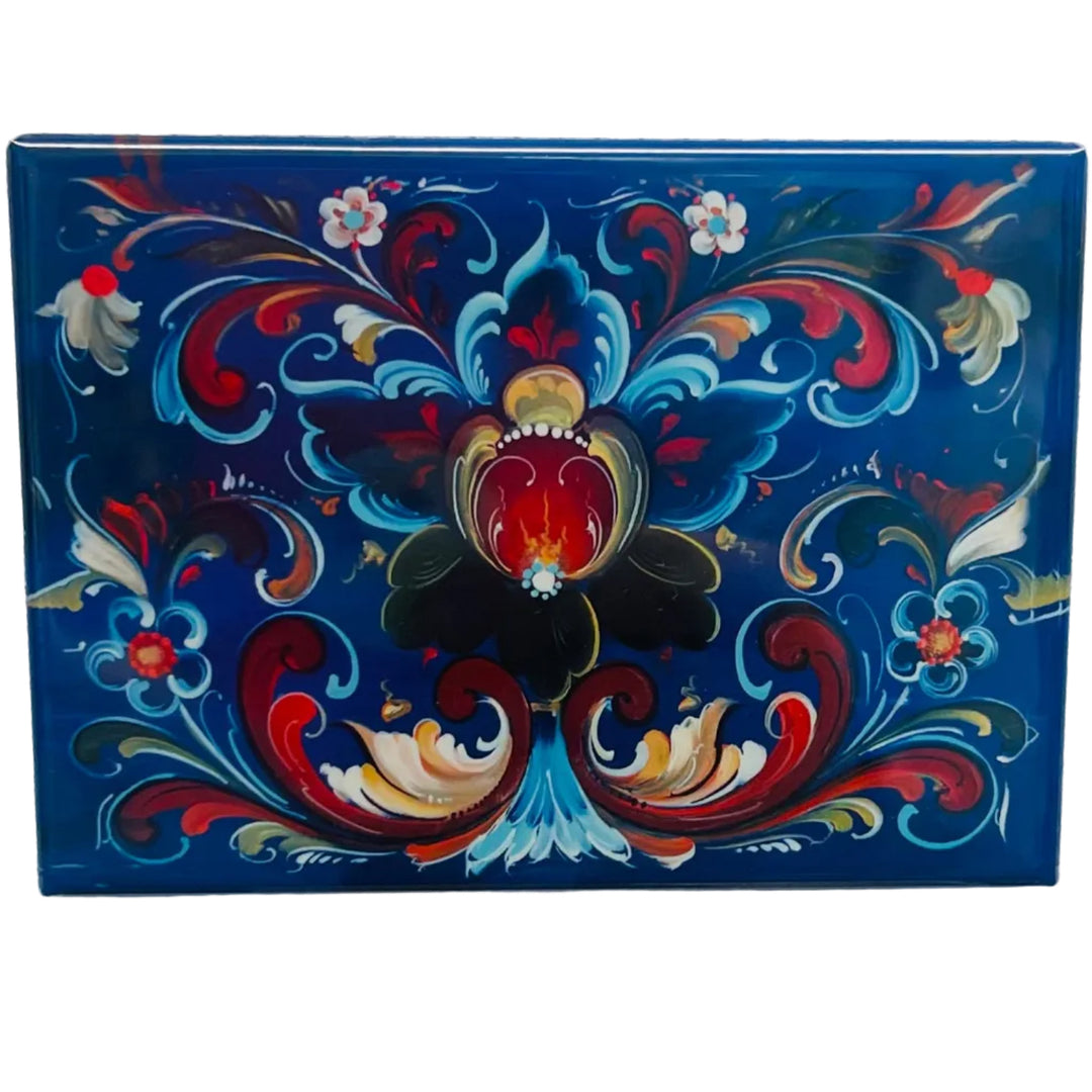 Rectangle Magnet, Lise Lorentzen Rosemaling