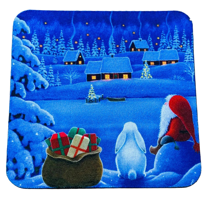 Eva Melhuish Tomte with Rabbit Coasters Box of 6