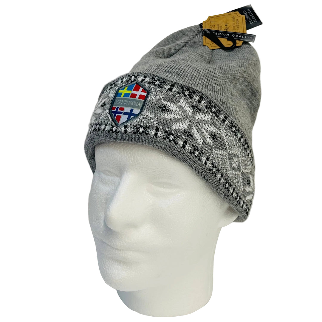 Knit beanie hat - Snowflake star