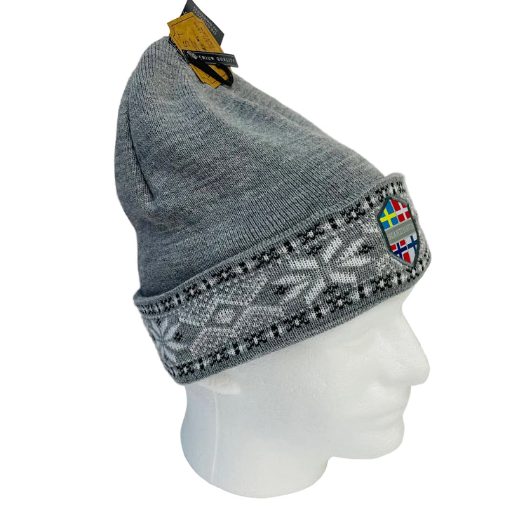 Knit beanie hat - Snowflake star