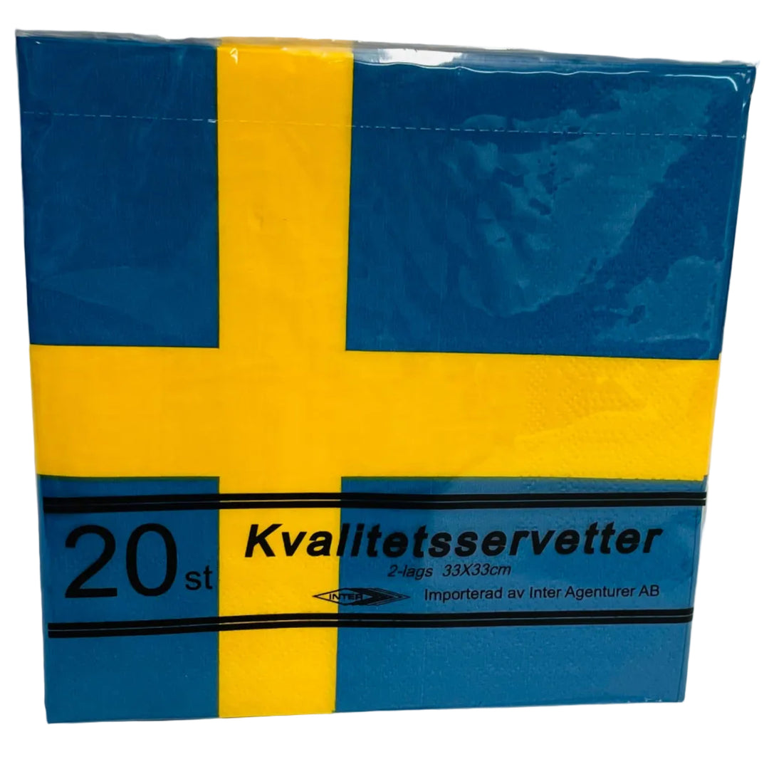 Sweden flag paper napkins