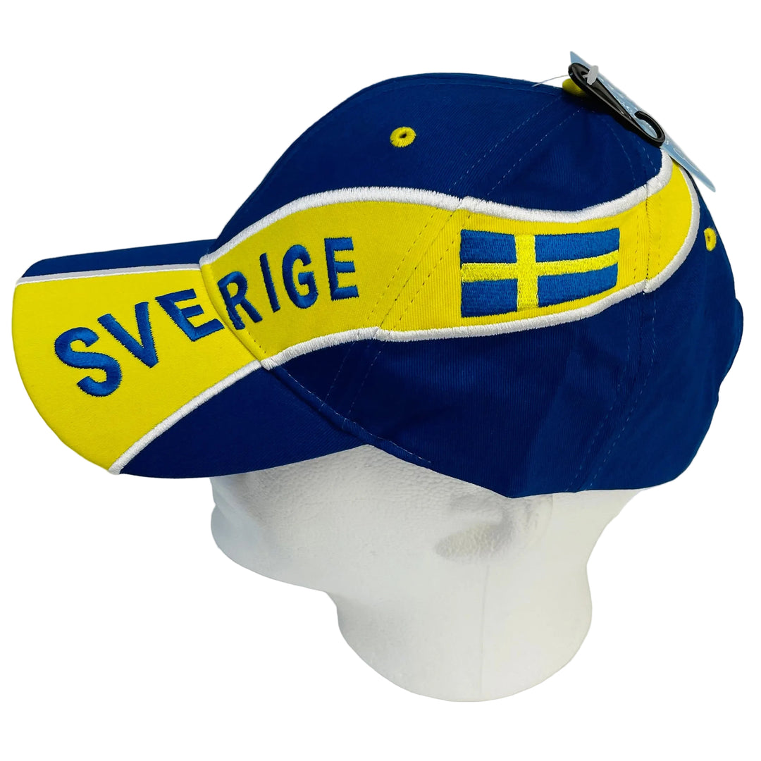Sweden flag with Sverige baseball cap
