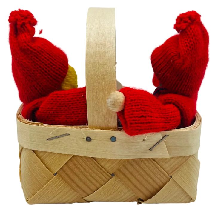 Swedish tomte children in basket