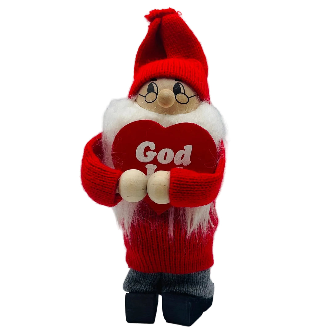Swedish tomte with red God Jul heart