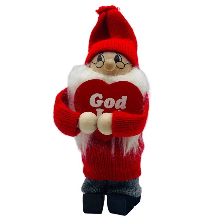 Swedish tomte with red God Jul heart