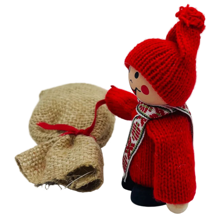 Swedish tomte with burlap sack