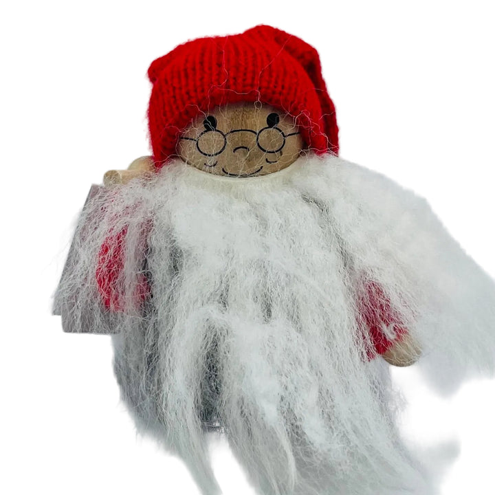 Swedish tomte vagabond tramp with bindle bag on stick