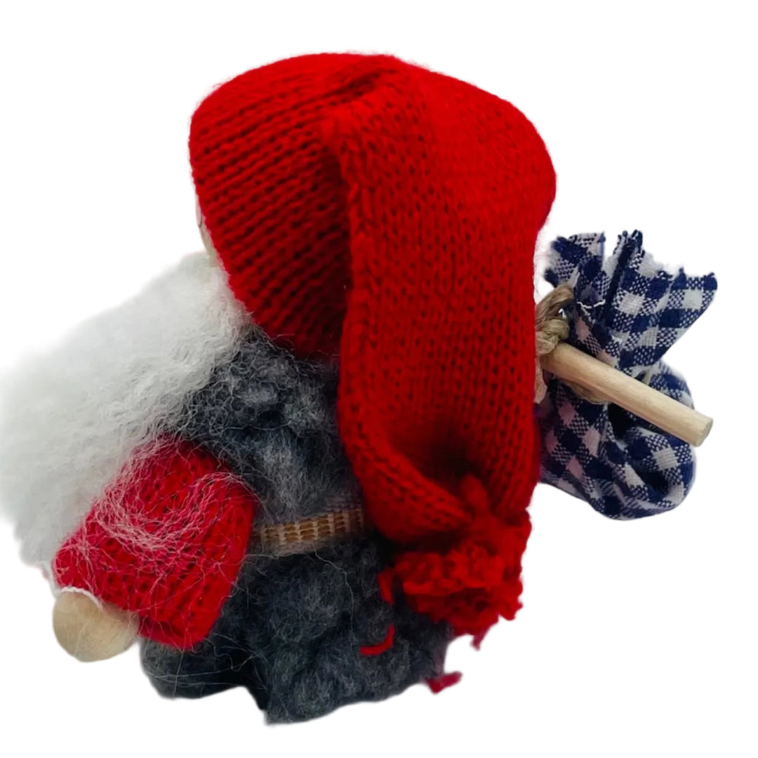Swedish tomte vagabond tramp with bindle bag on stick