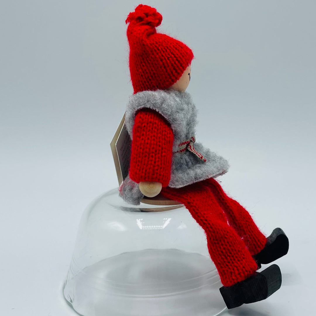 Swedish tomte with grey fleece vest