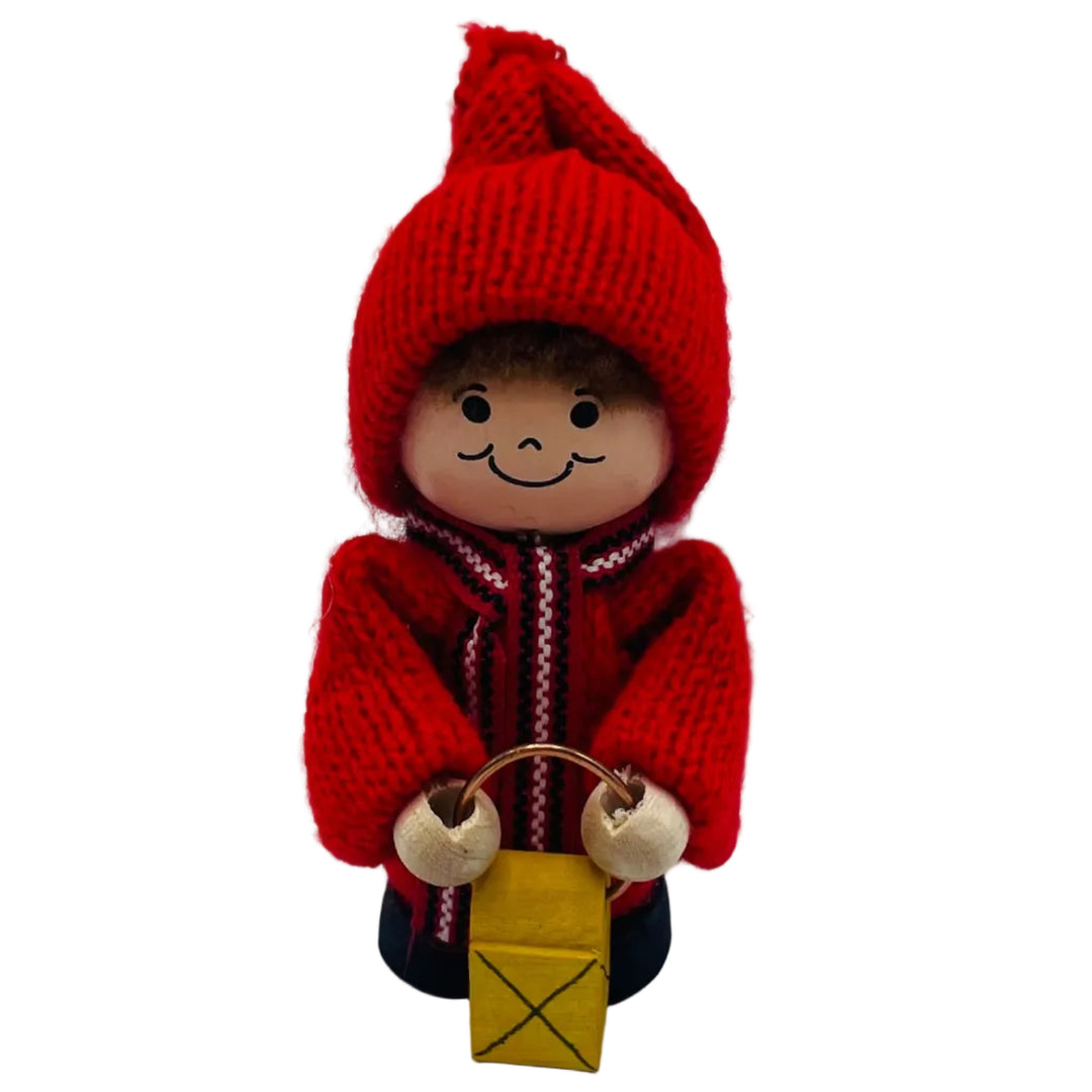 Swedish tomte boy with lantern