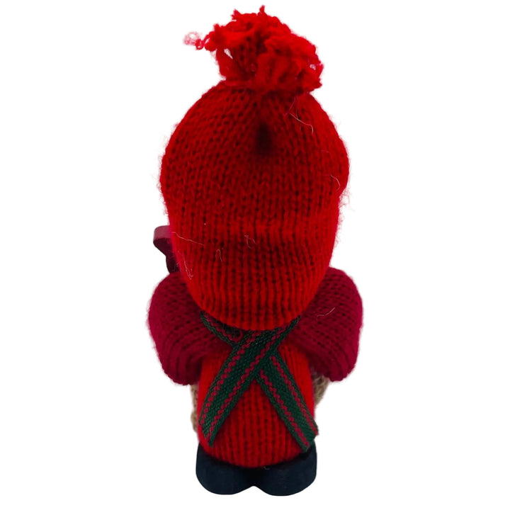 Swedish tomte with Dala horse in burlap sack