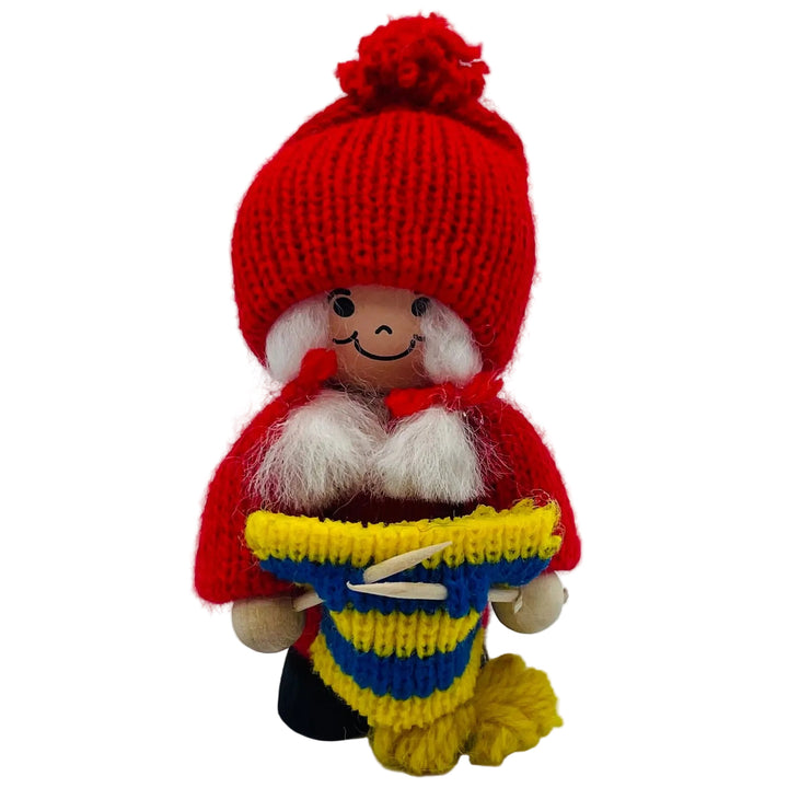 Swedish tomte lady knitting