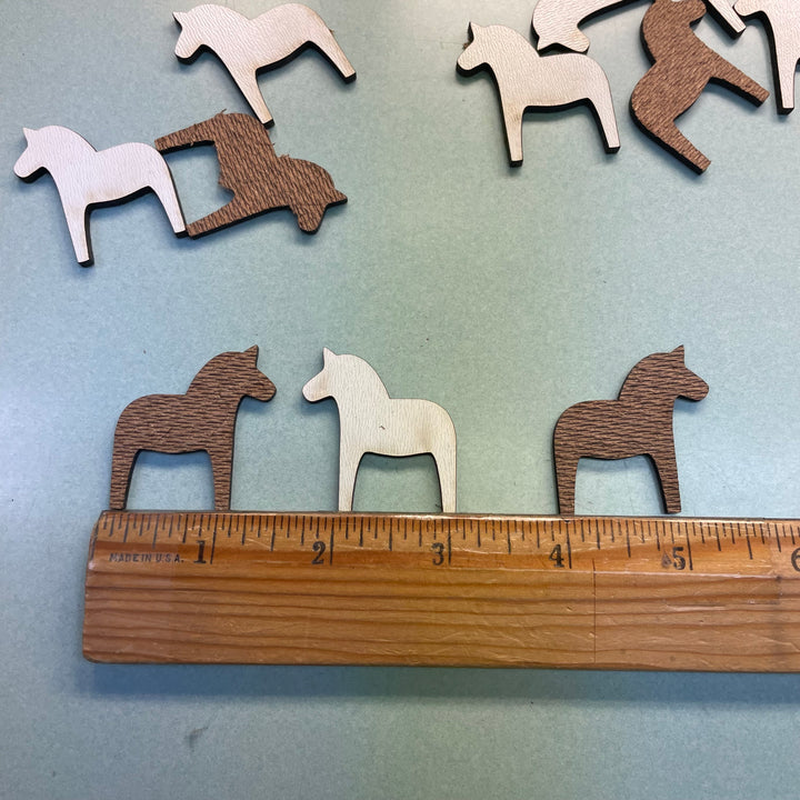 Bag of 12  White Dala Horses