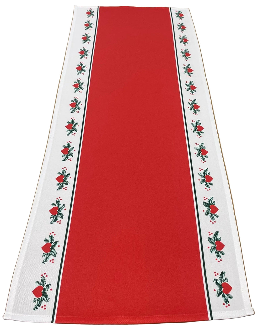 Hearts & Pines Red Table Runner